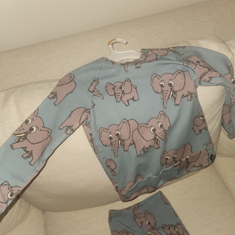 Elephant Pattern Kids Pajama Set